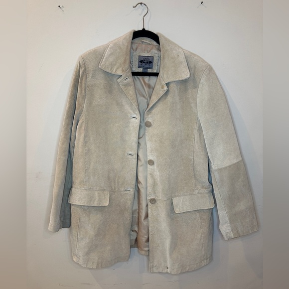 Women’s size large Bernardo tan suede jacket / work coat - Picture 1 of 6